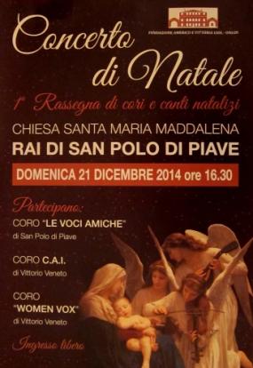 ... il manifesto del Concerto di Natale a Rai di San Polo di Piave ... 