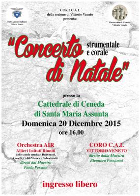 ... il manifesto del Concerto di Natale 2015 nella Cattedrale di Ceneda di Vittorio Veneto ...