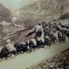 ... foto d´epoca di una colonna militare lungo la Val Lapisina ...