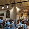 ... coristi del CORO C.A.I. di Vittorio Veneto alla santa messa della vigila 2019 al santuario di Santa Augusta  ... 