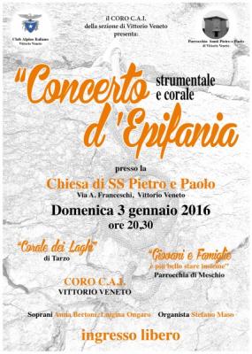 ... il manifesto del Concerto di Epifania 2016 nella chiesa di SS. Pietro e Paolo di Vittorio Veneto ...