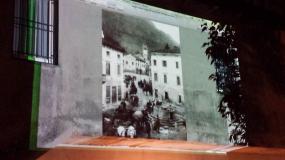 ... foto storica della fontana degli Arditi ed il borgo in località Salsa di Vittorio Veneto nel 1917 ...