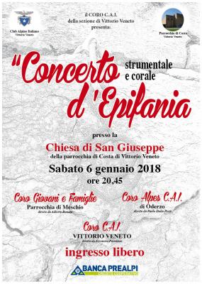 ...  il bel manifesto del Concerto di Epifania 2018 organizzato dal CORO C.A.I. di Vittorio Veneto ...
