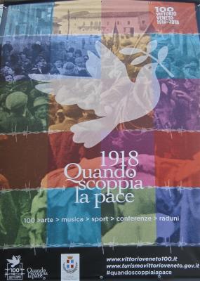 ... uno dei manifesti proposti dall´amministrazione comunale di Vittorio Veneto per celebrare il centenario della fine della Grand e Guerra ... 
