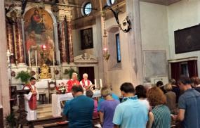 ... messa della vigilia 2018 al Santuario di Santa Augusta di Vittorio Veneto ... 