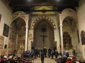 ... l´interno della bella chiesa di Sant´Andrea in piazza Pieve di Bigonzo a Vittorio Veneto ...