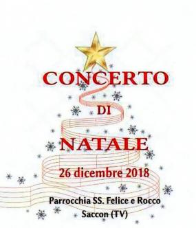 ... la locandina del Concerto di Natale 201 nella cheisa di Saccon ... 