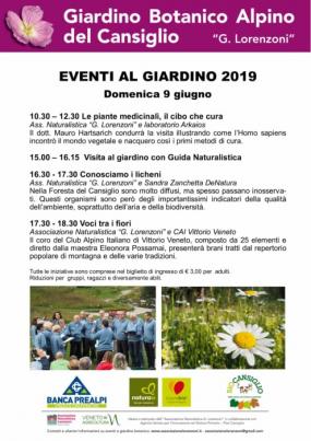 ... la locandina del "Concerto tra i Fiori" 2019 al Giardino Botanico Alpino del Cansiglio "G. Lorenzoni"... 