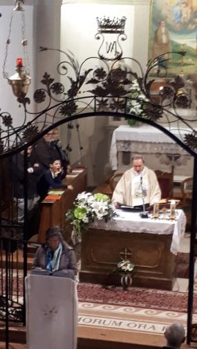 ... una delle messe  per la festa della Madonna della Salute del 21 novembre 2019  presso l´omonimo santuario in località Costa di Vittorio Veneto ... 