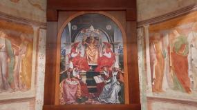 ... la bella pala di Francesco da Milano nella chiesa  di San Silvestro Papa in località Costa di Vittorio Veneto ... 
